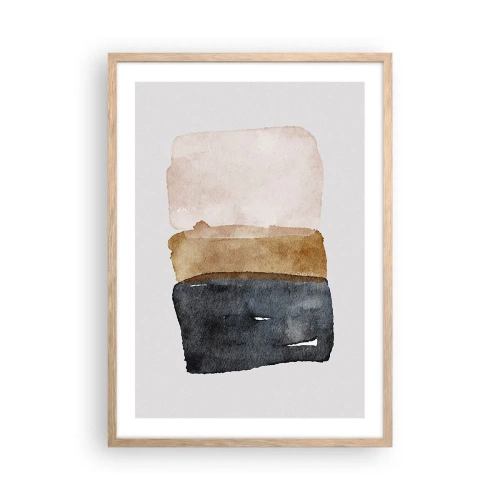 Poster in einem Rahmen aus heller Eiche - Die Komposition der Farben der Erde - 50x70 cm