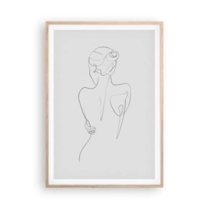 Poster in einem Rahmen aus heller Eiche - Körpermusik - 70x100 cm