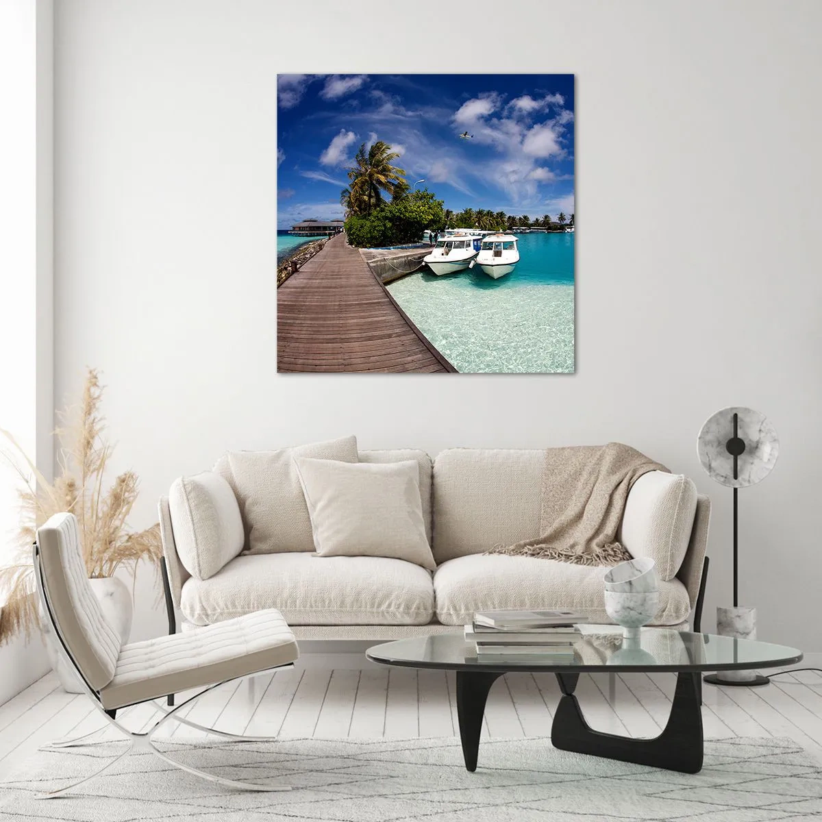 Glasbild - Bild auf glas - Doch das Paradies gibt es - 60x60 cm