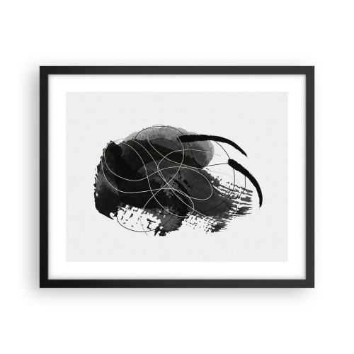 Poster in einem schwarzem Rahmen - Aus Schwarz entstanden - 50x40 cm