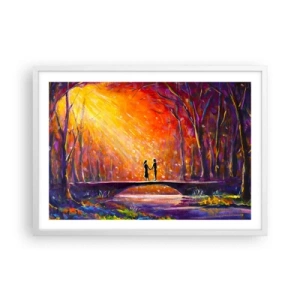 Poster in einem weißen Rahmen - Der Himmel liebt sie auch - 70x50 cm