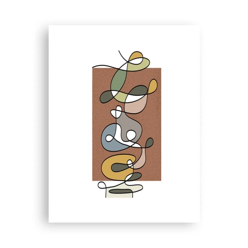 Poster - Abstraktion, die ein Lächeln wert ist - 30x40 cm