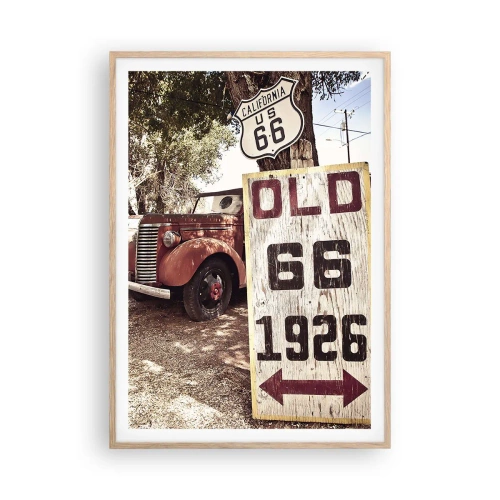 Poster in einem Rahmen aus heller Eiche - Die Legende der amerikanischen Provinz - 70x100 cm