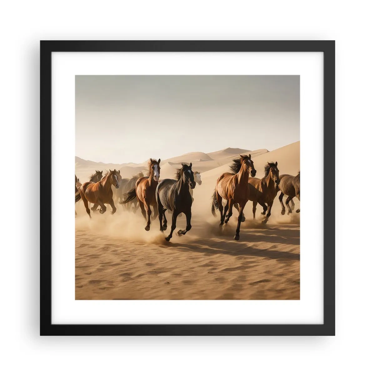 Poster in einem schwarzem Rahmen - Frei wie der Wind - 40x40 cm