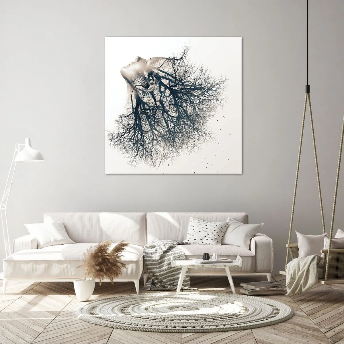 Bild auf Leinwand - Leinwandbild - Dem Rauschen der Bäume lauschen - 50x50 cm