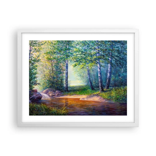 Poster in einem weißen Rahmen - Idyllische Landschaft - 50x40 cm