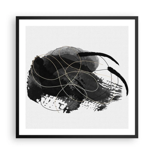 Poster in einem schwarzem Rahmen - Aus Schwarz entstanden - 60x60 cm