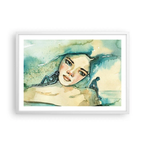 Poster in einem weißen Rahmen - Bin ich blau? - 70x50 cm