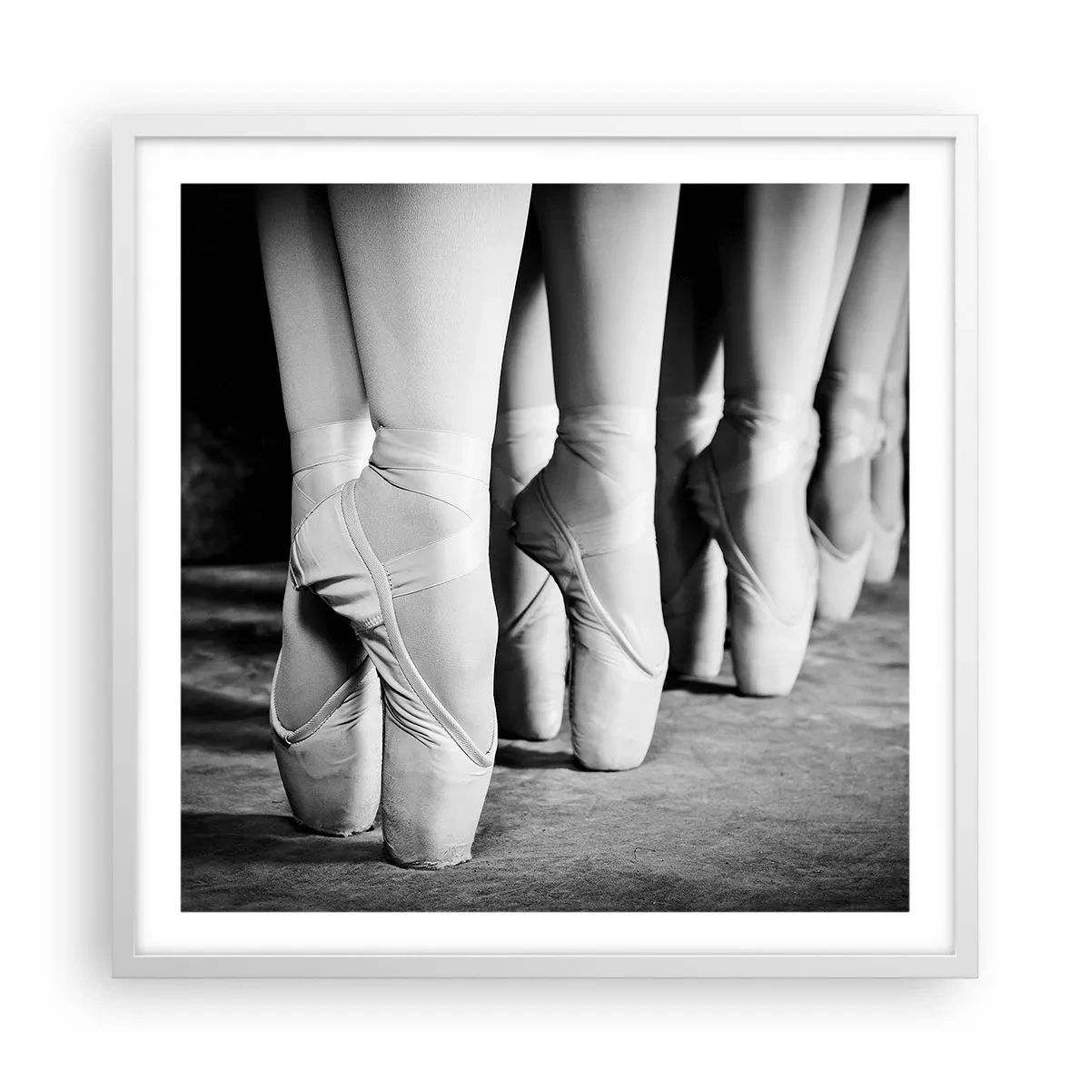 Poster in einem weißen Rahmen - Gemeinsam, leicht - 60x60 cm