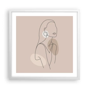 Poster in einem weißen Rahmen - Mädchenhafte Ikone - 50x50 cm