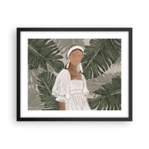 Poster in einem schwarzem Rahmen - Exotisches Porträt - 50x40 cm