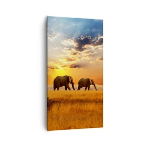 Bild auf Leinwand - Leinwandbild - Familienspaziergang - 55x100 cm