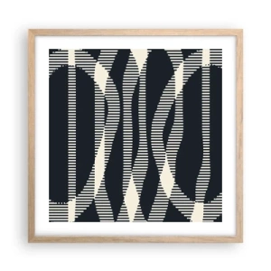 Poster in einem Rahmen aus heller Eiche - Ein Versuch, die Dunkelheit zu durchbrechen - 50x50 cm