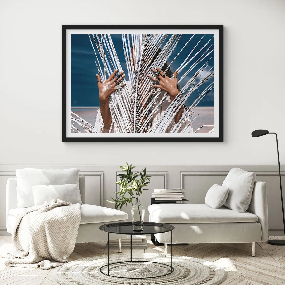 Poster in einem schwarzem Rahmen - Das Mädchen des Schamanen? - 40x30 cm