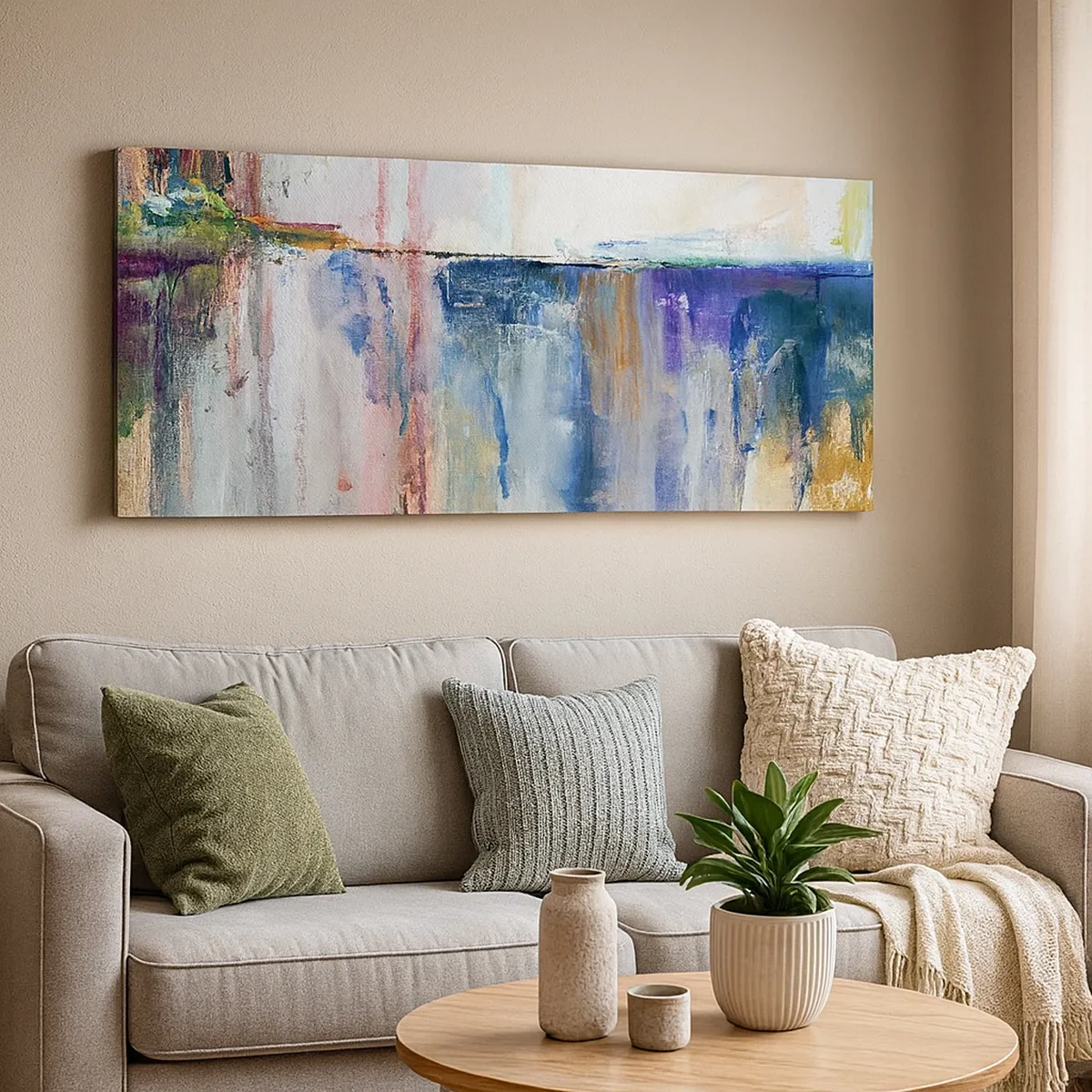 Bild auf Leinwand - Leinwandbild - Bunte Eindrücke und Assoziationen - 30x30 cm