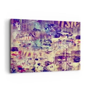 Bild auf Leinwand - Leinwandbild - Bunte abstrakte Collage mit Text und Grafiken - 100x70cm - Und das ist alles, was es geben wird - Moderne Wanddekoration für Wohnzimmer und Schlafzimmer ARTTOR