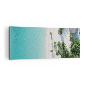 Bild auf Leinwand - Leinwandbild - Urlaub im Paradies - 100x40 cm