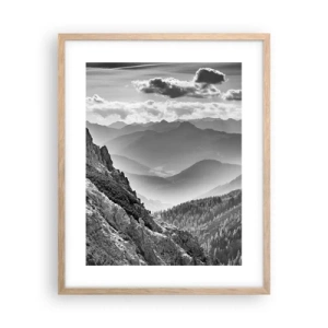 Poster in einem Rahmen aus heller Eiche - Bis zum Horizont - 40x50 cm