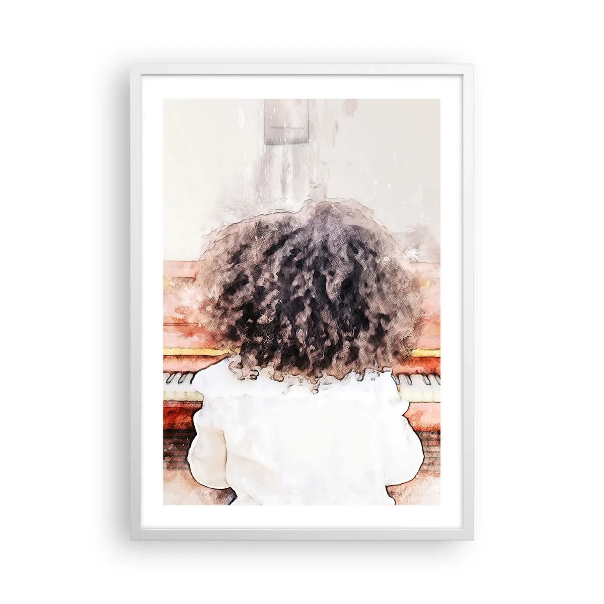 Poster in einem weißen Rahmen - In der neuen Welt - 50x70 cm