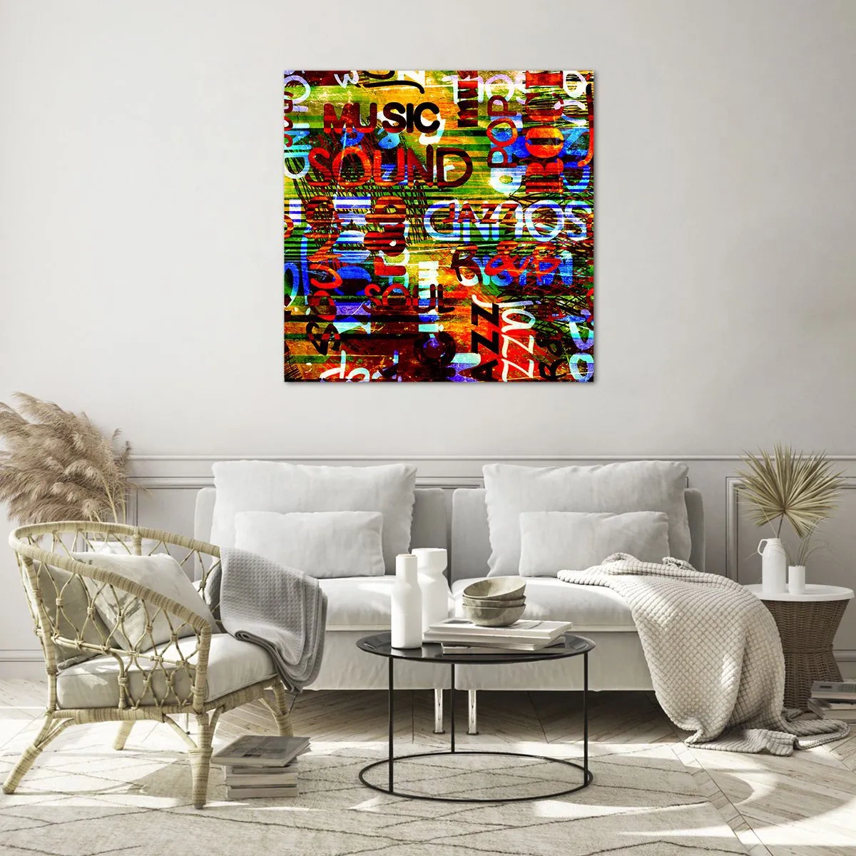 Glasbild - Bild auf glas - Alle Farben des Klangs - 30x30 cm