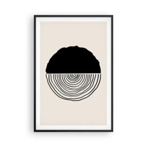 Poster in einem schwarzem Rahmen - Halb und halb - 61x91 cm