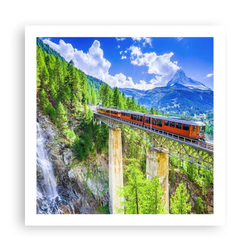 Poster - Jetzt sind Alpen dran - 60x60 cm
