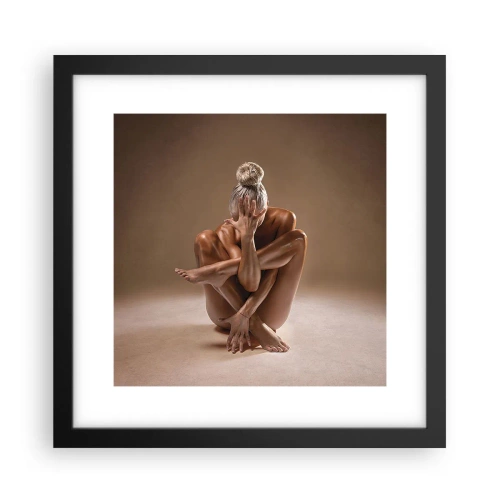 Poster in einem schwarzem Rahmen - Die Einheit von Körper und Geist - 30x30 cm