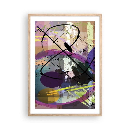 Poster in einem Rahmen aus heller Eiche - Du kannst geradeaus oder umhergehen - 50x70 cm
