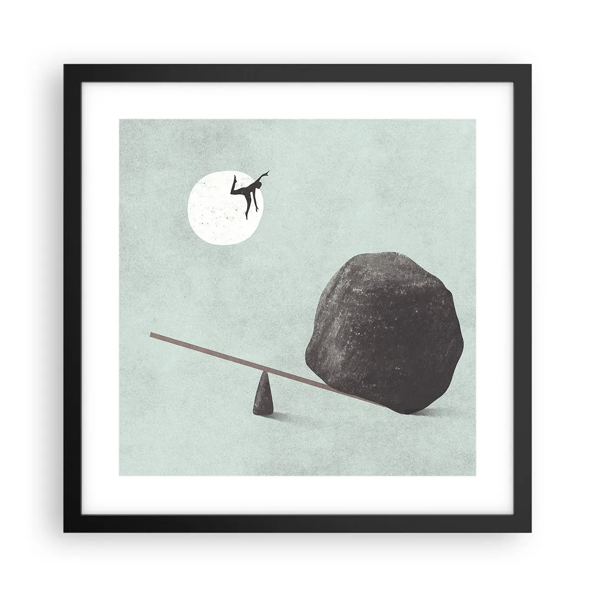 Poster in einem schwarzem Rahmen - Erfüllte Träume - 40x40 cm