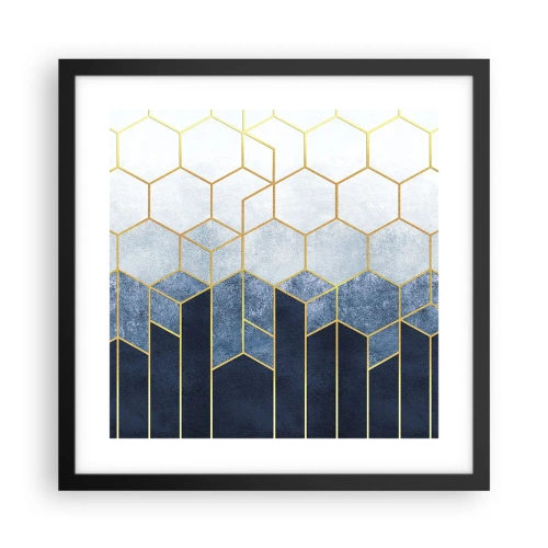 Poster in einem schwarzem Rahmen - Komposition im synkopischen Rhythmus - 40x40 cm