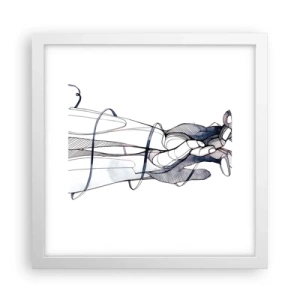 Poster in einem weißen Rahmen - Touch-Studie - 30x30 cm