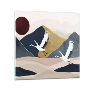 Glasbild - Bild auf glas - Es ist wieder ein Tag VERFLOGEN - 50x50 cm