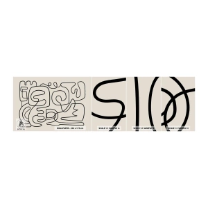 Fototapetenmuster Standard Eco - Folge der Spur - Abstraktion, Stück, Lineart - 100x30 cm