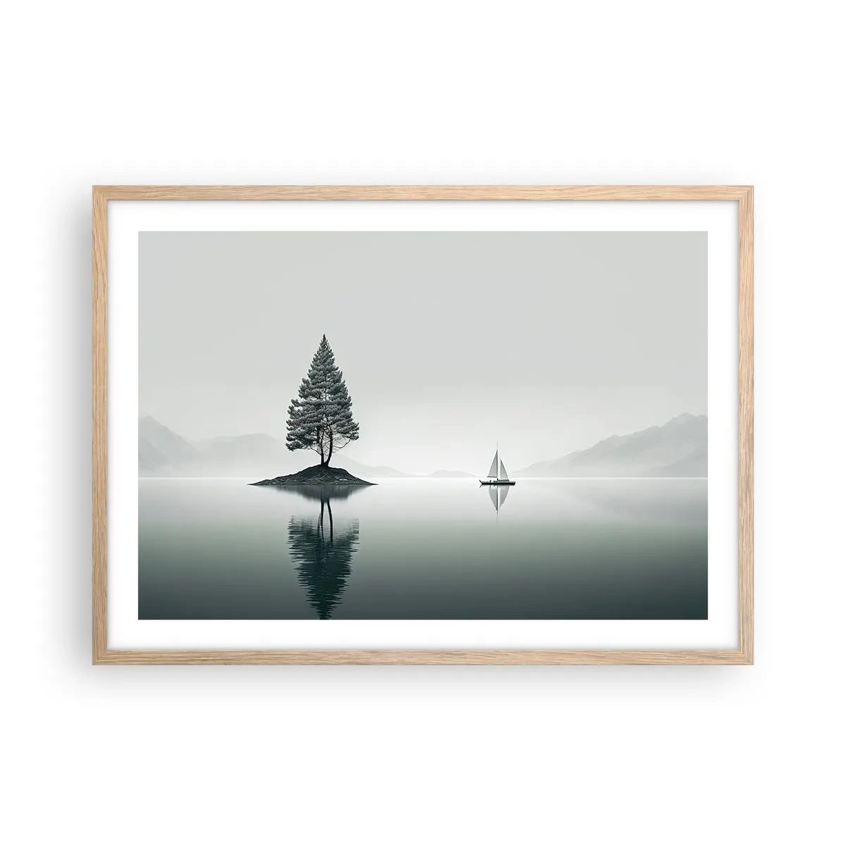Poster in einem Rahmen aus heller Eiche - Traum - 70x50 cm