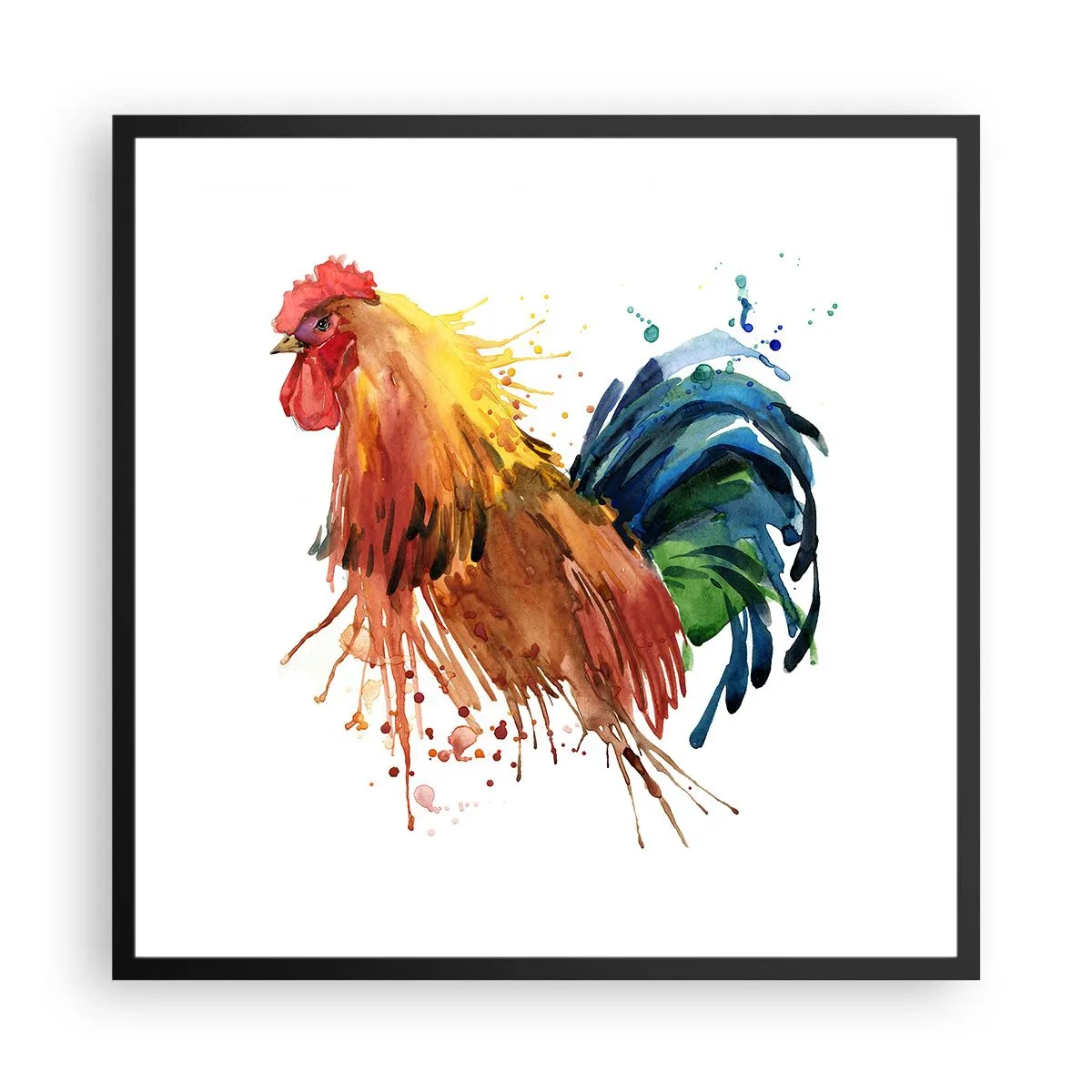 Poster in einem schwarzem Rahmen - Königliches Gewand, königlicher Stolz - 60x60 cm