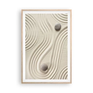 Poster in einem Rahmen aus heller Eiche - Ein Hauch von Wärme - 61x91 cm