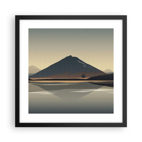 Poster in einem schwarzem Rahmen - Spiegelreflexion - 40x40 cm