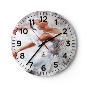 Wanduhr - Glasuhr - Zart und leicht wie Tüll - 30x30 cm