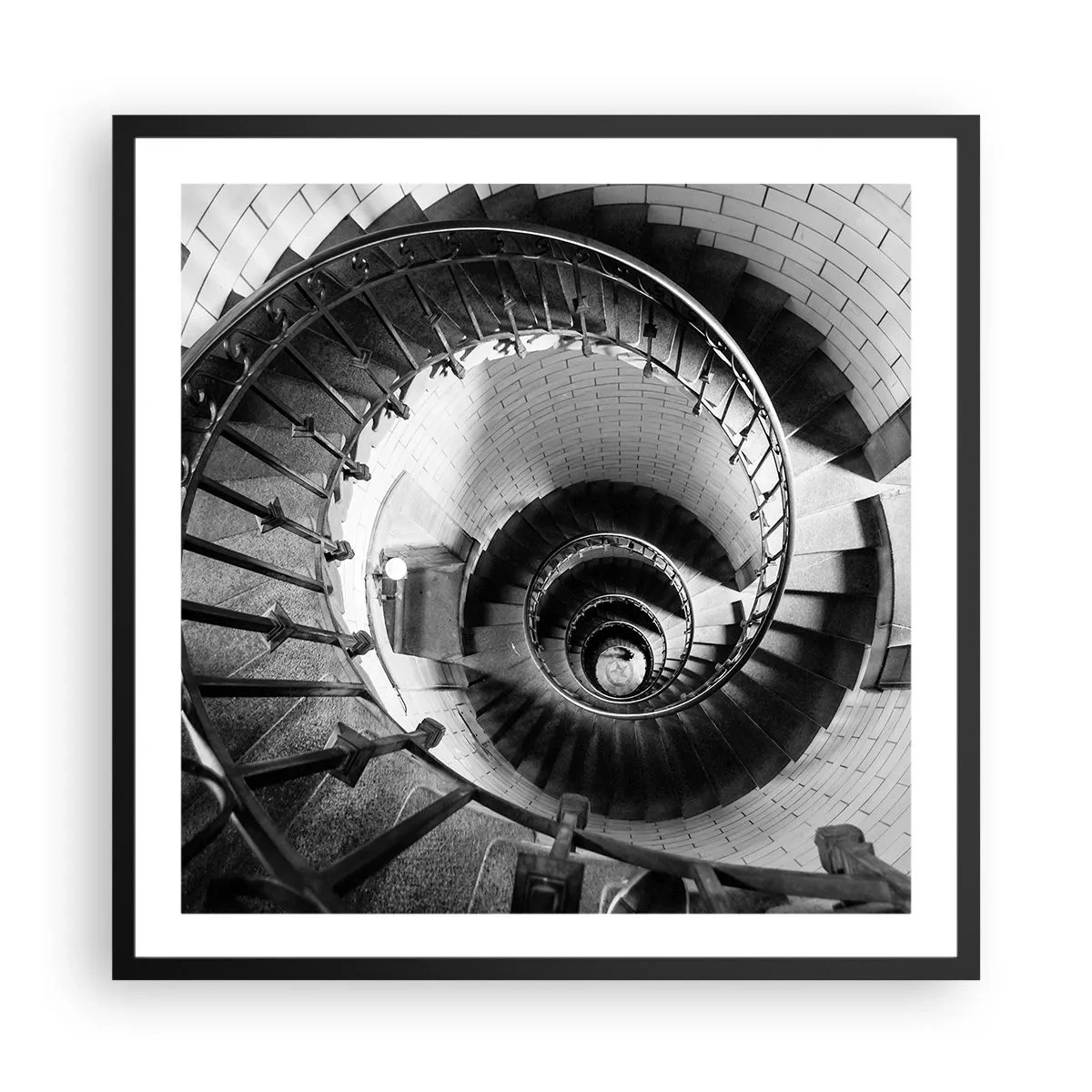 Poster in einem schwarzem Rahmen - Höher und höher - 60x60 cm