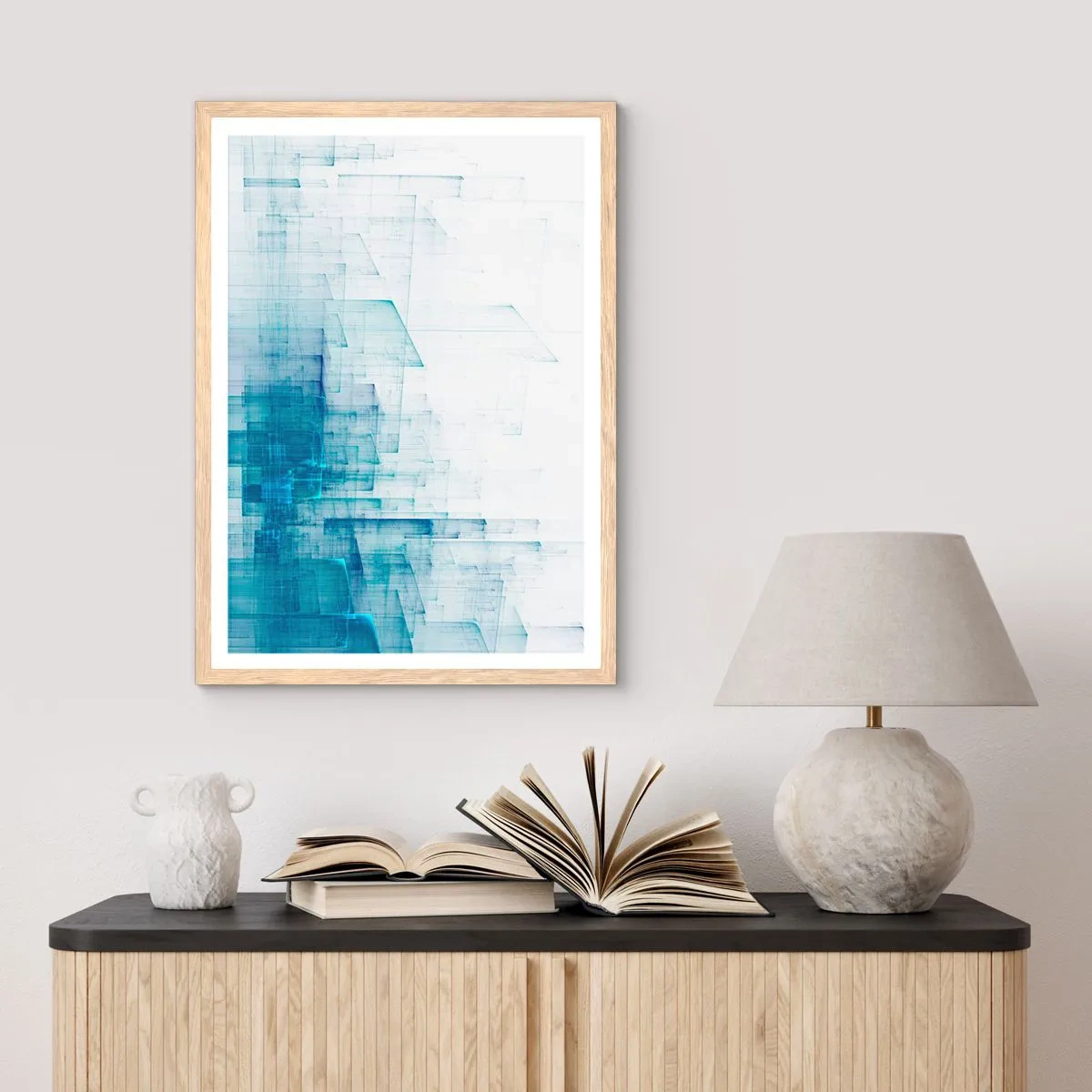 Poster in einem Rahmen aus heller Eiche - Wie der Raum wgeschaffen urde - 70x100 cm