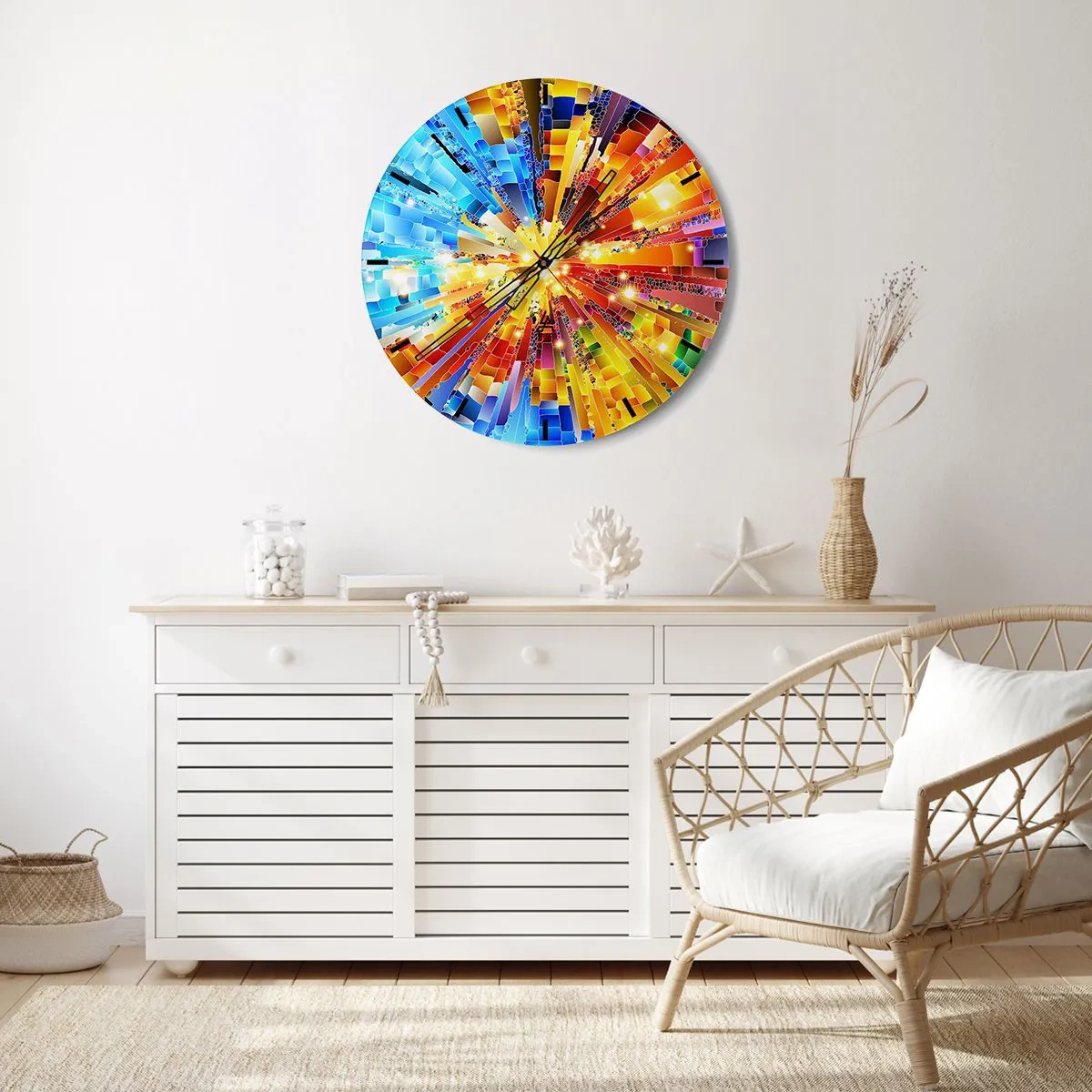 Wanduhr - Glasuhr - In Medienauflösung - 40x40 cm
