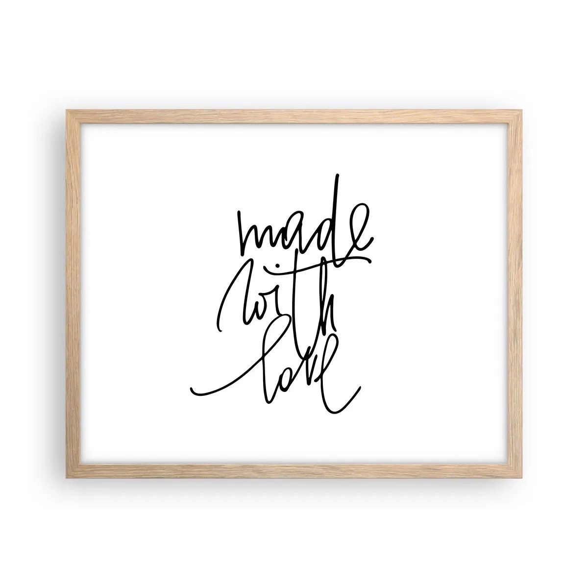 Poster in einem Rahmen aus heller Eiche - Die beste Marke - 50x40 cm
