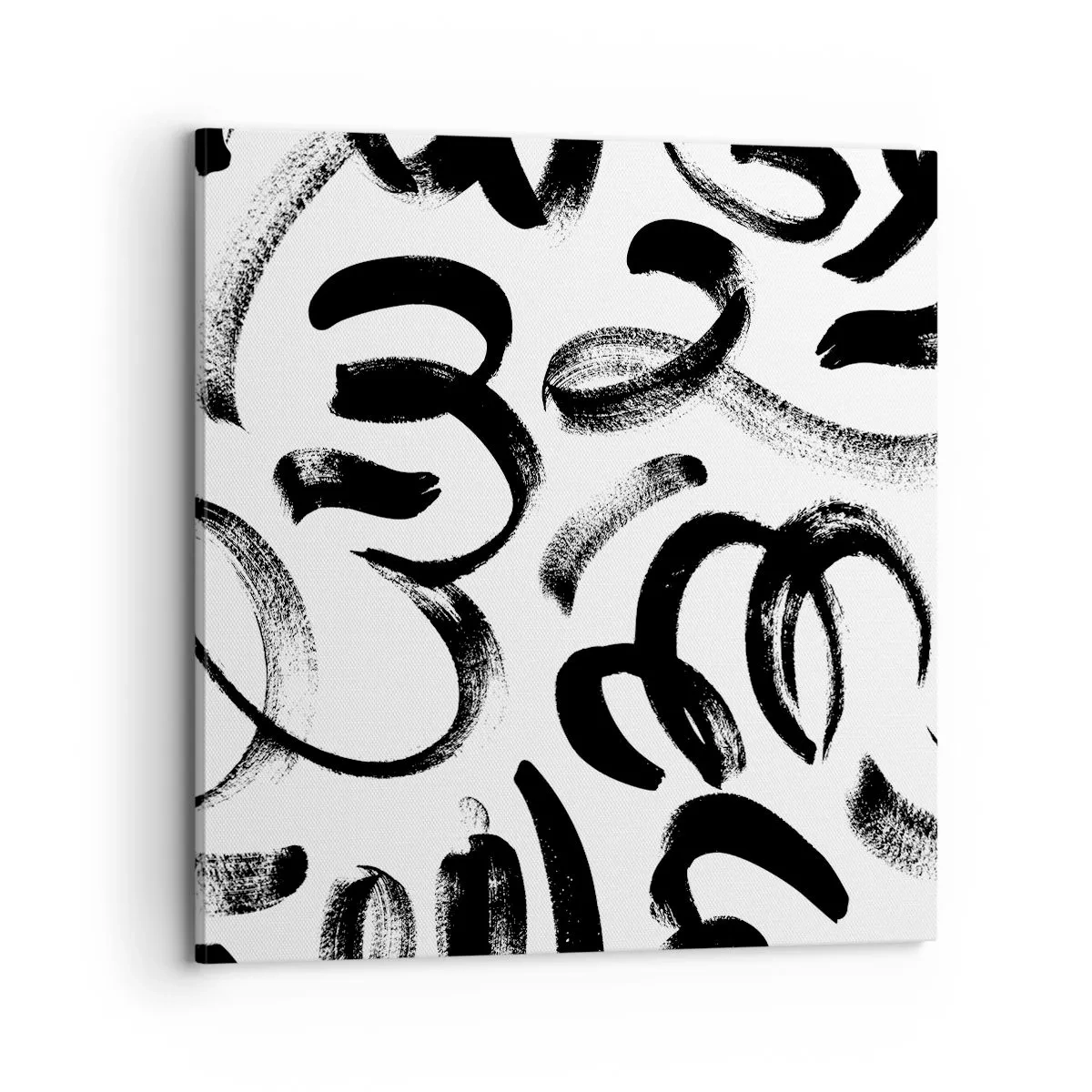 Bild auf Leinwand - Leinwandbild - Schwarz auf Weiß - 70x70 cm