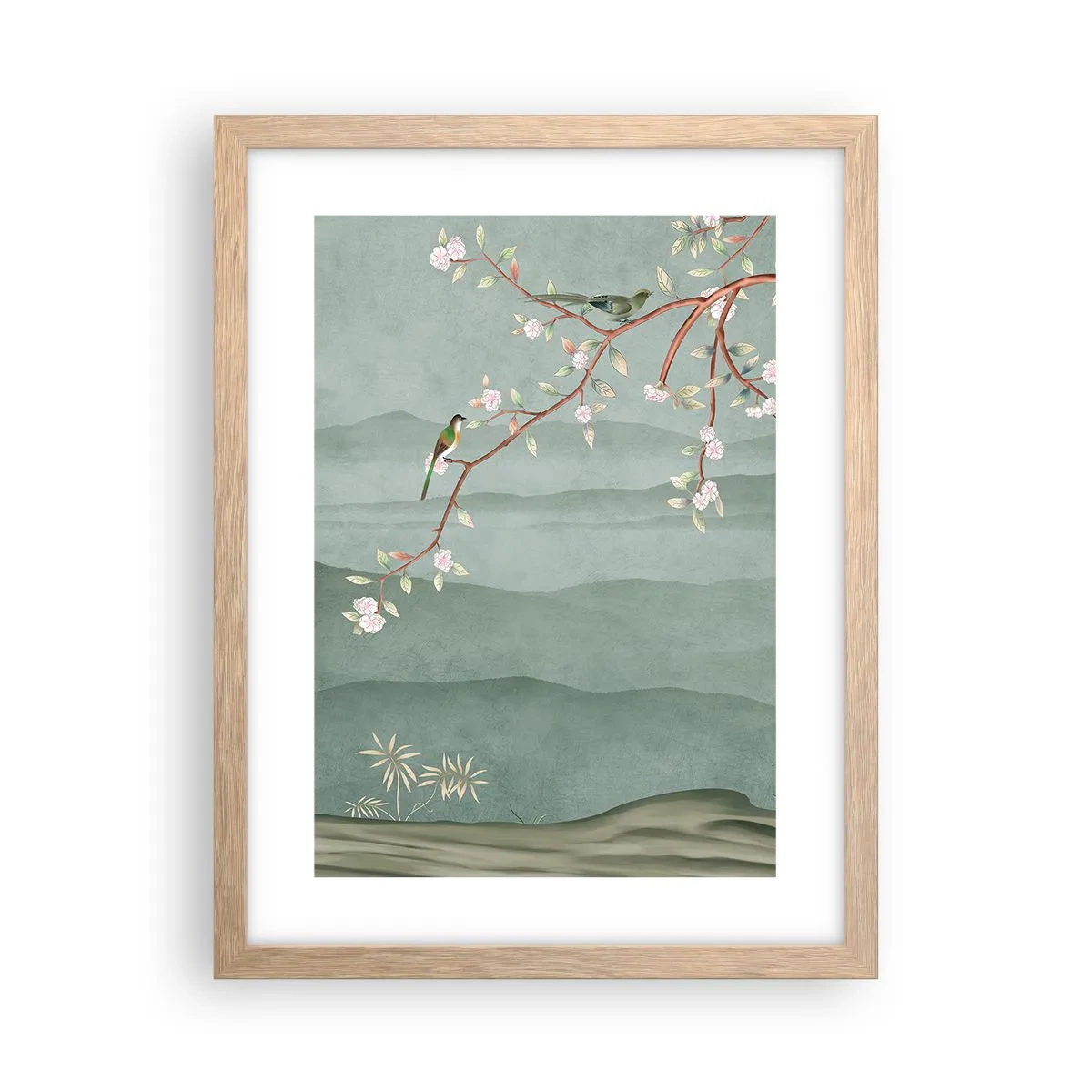 Poster in einem Rahmen aus heller Eiche - Frühling, oh, du bist es - 30x40 cm