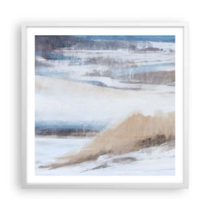 Poster in einem weißen Rahmen - Winterkomposition - 60x60 cm