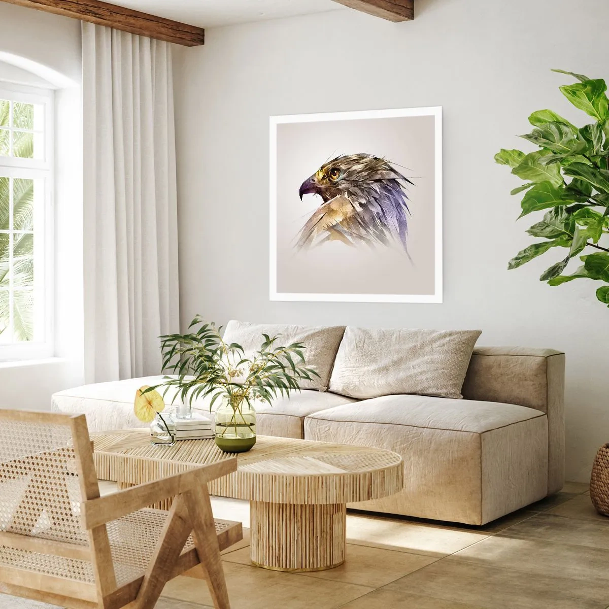 Poster - Porträt eines Kriegers - 50x50 cm