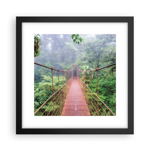 Poster in einem schwarzem Rahmen - Über den Kronen aufgehängt - 30x30 cm