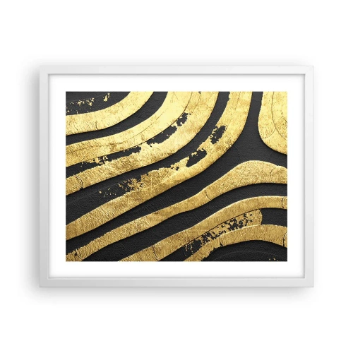 Poster in einem weißen Rahmen - Alles fließt - 50x40 cm