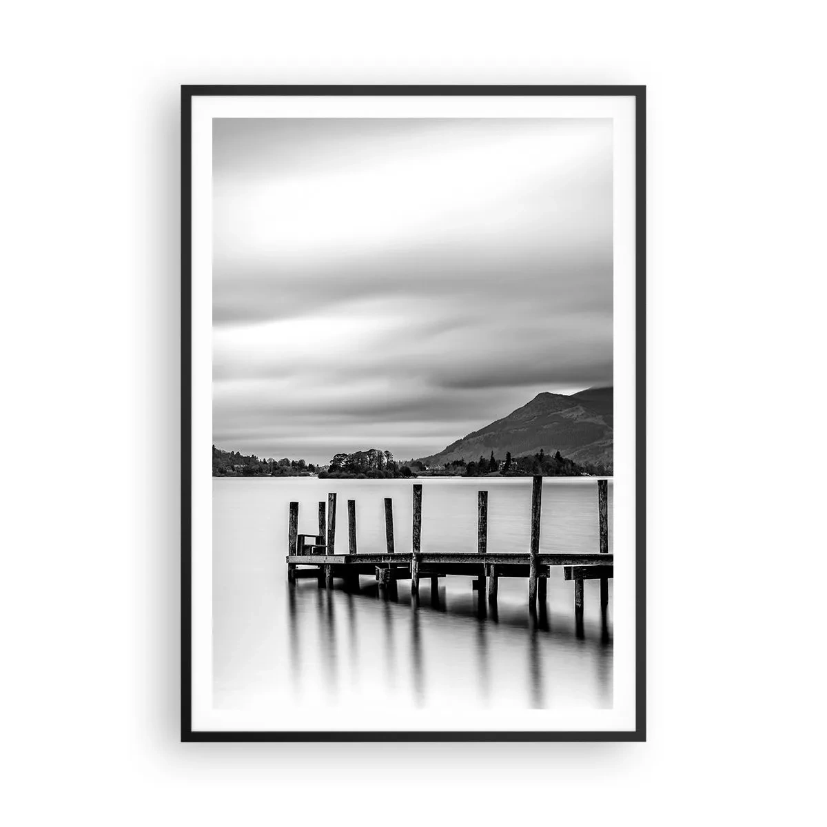 Poster in einem schwarzem Rahmen - Milde und Kraft - 70x100 cm