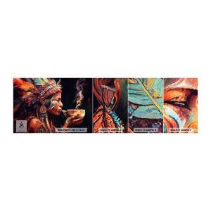 Fototapeten Muster Selbstklebend Deluxe Sticker - Magisches Ritual - Schamane, indisch, Ayahuasca - 100x30 cm